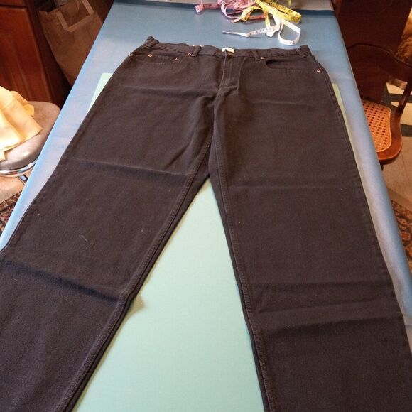 NWT Cherokee Relaxed Fit Black Cotton Mens 38 X 34 Jeans - Picture 1 of 8